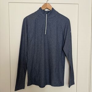 Killtec Shirt Top Womens Sz 8 Navy Blue 1/4 Zip Pullover Long Sleeve Activewear
